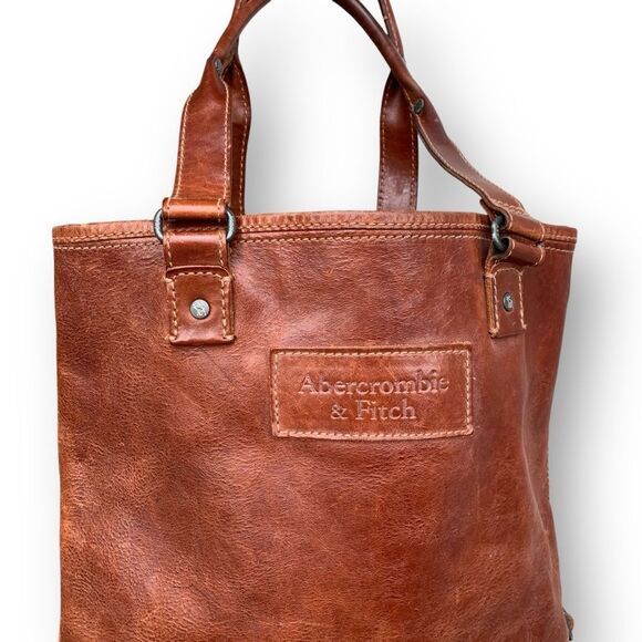Abercrombie and Fitch Whiskey Leather Tote Bag - Picture 5 of 15